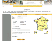 Tablet Screenshot of cyber-gites.com